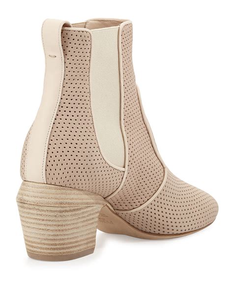 fendi perforated leather ankle boots